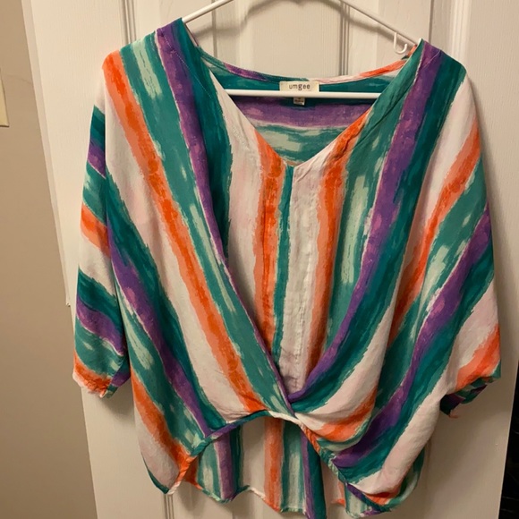 Umgee Tops - UMGEE Print Surplice Top
